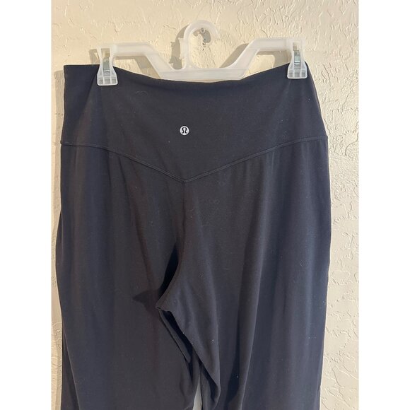 Lululemon Black Wide Leg Stretchy Waistband High Waisted Yoga Pants - Picture 8 of 10